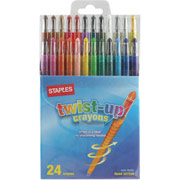 Staples Twist-Up Crayons, 24/Pack