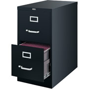 Staples Vertical File, 25" 2-Drawer, Letter Size, Black