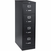 Staples Vertical File, 25" 4-Drawer, Legal Size, Black