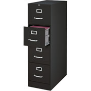 Staples Vertical File, 25" 4-Drawer, Letter Size, Black