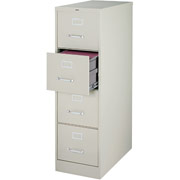 Staples Vertical File, 25" 4-Drawer, Letter Size, Light Gray