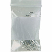 Staples White Block Recloseable 2-Mil Poly Bags, 2" x 3"