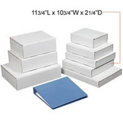 Staples White Corrugated Document Mailers, 11-3/4" x 10-3/4" x 2-1/4"