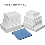 Staples White Corrugated Document Mailers, 15-1/8" x 11-1/8" x 4"