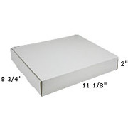 Staples White Corrugated Mailers, 11-1/8" x 8-3/4" x 2"