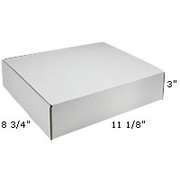 Staples White Corrugated Mailers, 11-1/8" x 8-3/4" x 3"