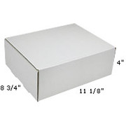 Staples White Corrugated Mailers, 11-1/8" x 8-3/4" x 4"