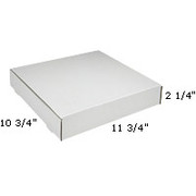 Staples White Corrugated Mailers, 11-3/4" x 10-3/4" x 2-1/4"