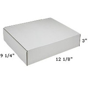 Staples White Corrugated Mailers, 12-1/8" x 9-1/4" x 3"