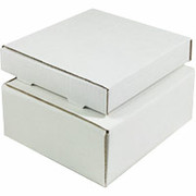 Staples White Corrugated Mailers, 12" x 11-3/4" x 3-1/4"