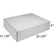 Staples White Corrugated Mailers, 15-1/8" x 11-1/8" x 4"