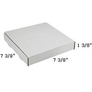 Staples White Corrugated Mailers, 7-3/8" x 7-3/8" x 1-3/8"