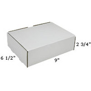 Staples White Corrugated Mailers, 9" x 6-1/2" x 2-3/4"