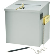 Steel Suggestion Box, Platinum Finish