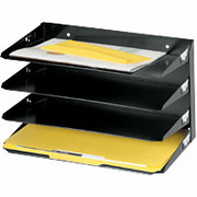 Steelmaster Legal-Size Metal Horizontal Organizer, 4 Tiers