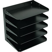 Steelmaster Letter-Size Metal Horizontal Organizer, 5 Tiers