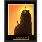 "Teamwork - Climbers"  Framed Motivational Print