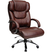 Techni Mobili Big & Tall High-Back Brown Leather Manager's Chair