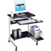 Techni Mobili Mobile Computer Cart, Espresso Finish