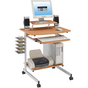 Techni Mobili Space Saving Computer Desk, Cherry