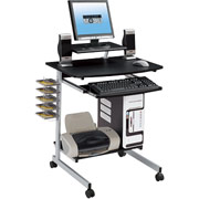 Techni Mobili Space Saving Computer Desk, Graphite