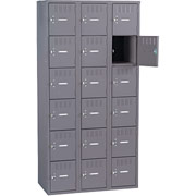 Tennsco Box Locker, 72"H x 36"W x 19"D, Gray