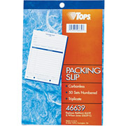 Tops Carbonless Packing Slip Books, 5-1/2" x 7-7/8", 3 Part