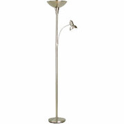 Torchiere Incandescent Floor Lamp with Reading Light