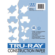 Tru-Ray Bright Colored Construction Paper, 12" x 18", White