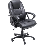 True Seating Black Leather Executive Chair