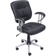 True Seating Concepts Black Leather Task Chair