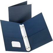 Twin-Pocket Fastener Portfolios, Dark Blue