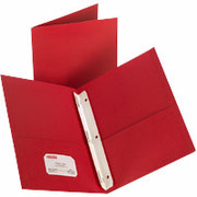 Twin-Pocket Fastener Portfolios, Red