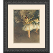 "Two Dancers on Stage" Framed Print