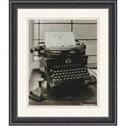 "Typewriter", Framed Print w/Stained Walnut Frame