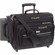 U.S. Luggage Ballistic Nylon Dual-Access Rolling Computer/Overnighter