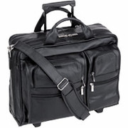 U.S. Luggage Rolling Leather Computer Portfolio