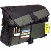 U.S. Luggage Two-Tone Polyester Messenger Bag