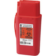 Unimed Portable Sharps Container, 1 QT Flip Top Lid