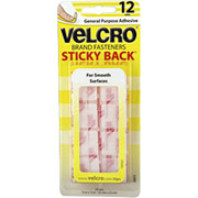 VELCRO Brand STICKY BACK Fasteners, White