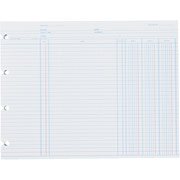 Wilson Jones End-Balance Ledger Forms, 9 1/4" x 11 7/8", Green