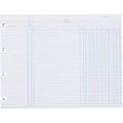 Wilson Jones End-Balance Ledger Forms, 9 1/4" x 11 7/8", White