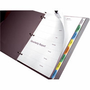 Wilson Jones Multicolor View-Tab Paper Dividers, 5-tab