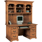 Winners Only Oak Desk and Hutch