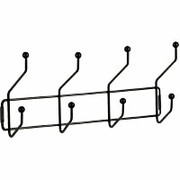 Wire Coat Hook Rack, Black