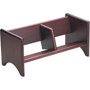 Wood Book Rack, Mahogany Finish