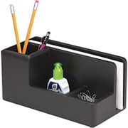 Wood Tones Black-Finish Desk Organizer