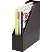 Wood Tones Black-Finish Magazine File