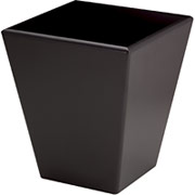 Wood Tones Black-Finish Wastebasket