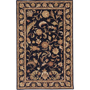 Yale Collection, 2' x 3' Area Rug, Black